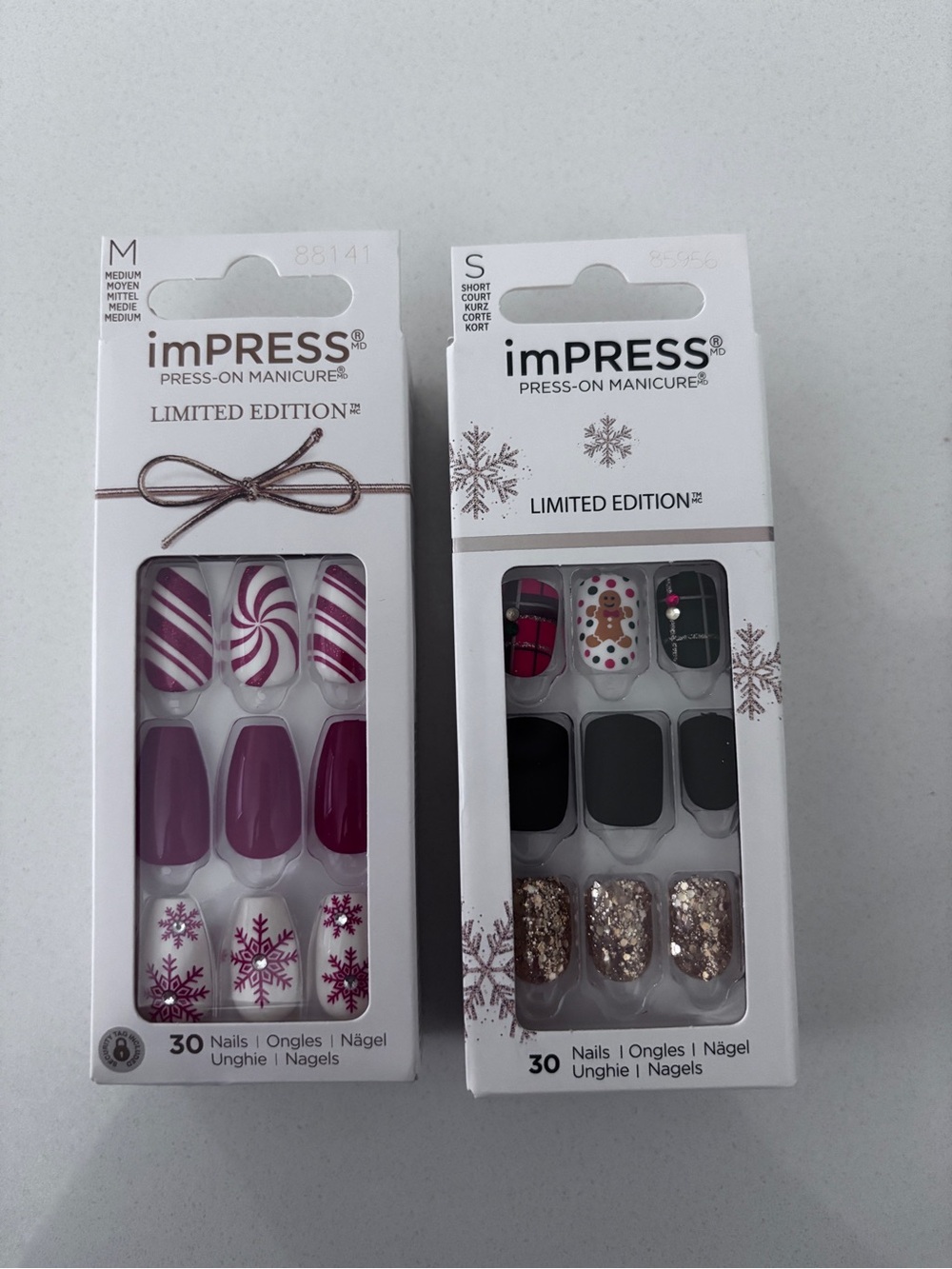 imPRESS Limited Edition Purple & White Press-On Manicure Set